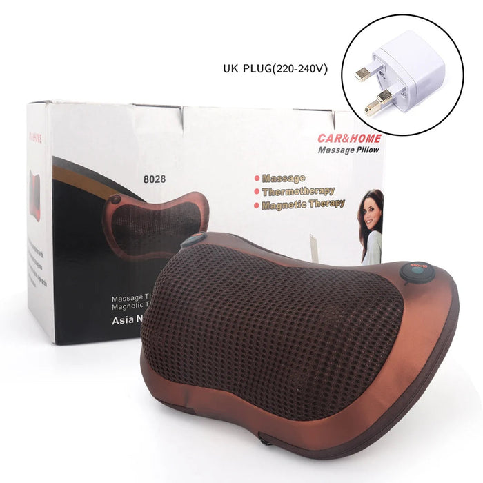 Massage Pillow Relaxation Vibrator Electric Head Shoulder Back Heating Kneading Infrared Therapy Pillow 3D shiatsu Neck Massager-Health Wisdom™