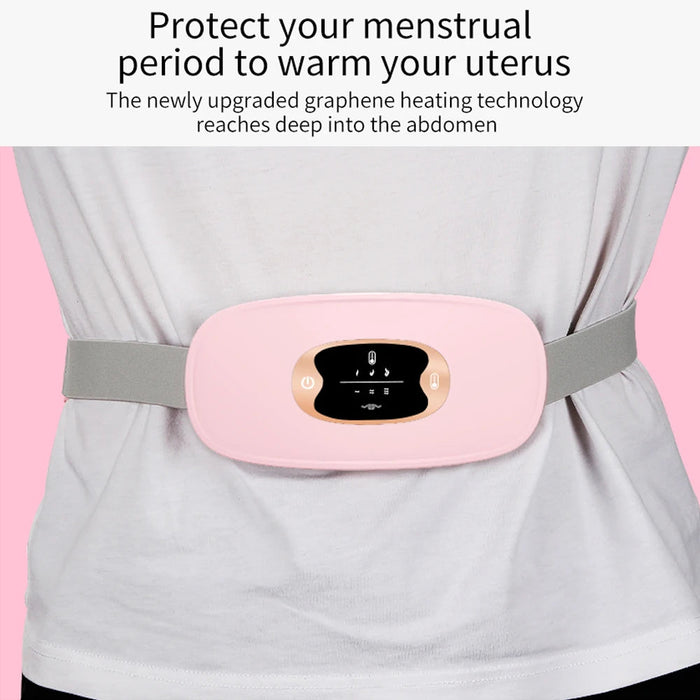 Menstrual Pain Relieve Kidney Belt Abdominal Heating Warm Palace Eletric Acupoints Massager USB Recharge Waist Vibrator-Health Wisdom™