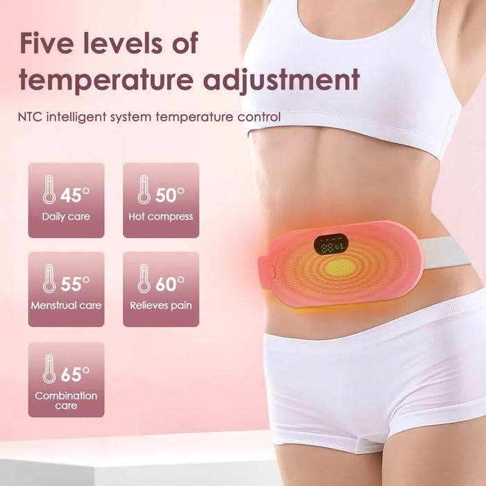 Menstrual Period Pain Relief Device 5-Level Heating Pad Eletric Massager Abdominal Vibrator for Women Physiotherapy Belly Warmer