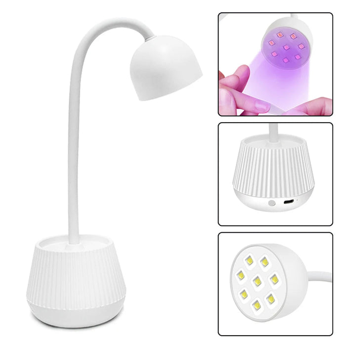 Mini Lotus Nail Lamp Quick Drying Gel Nail Polish Dryer UV Light For Gel Nails Professional Bendable UV LED Lamp For Manicure-Health Wisdom™