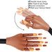 Nail Art Practice Equipment with 100pc False Nails Adjustable Flexible Manicure Training Prosthetic Hand Nail Art False Hand Set