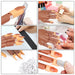 Nail Art Practice Equipment with 100pc False Nails Adjustable Flexible Manicure Training Prosthetic Hand Nail Art False Hand Set