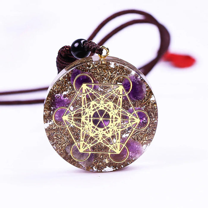 Natural Amethyst Orgone Pendant Chakra Necklace Women Men Healing Energy Orgonite Meditation Jewelry Amulet-Health Wisdom™