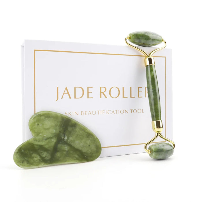 Natural Rose Quartz Roller Facial Jade Roller Stone Gua sha Scraper Face Lifting Massage Skin Eye Body Massager Beauty Care Tool-Health Wisdom™
