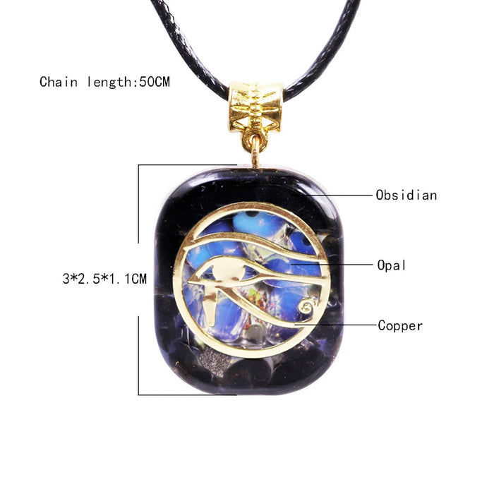 Orgonite Crystal Necklace Eye Of Horus Egypt Protection Pendant Ancient Orgone Egyptian Symbol Of Protection-Health Wisdom™