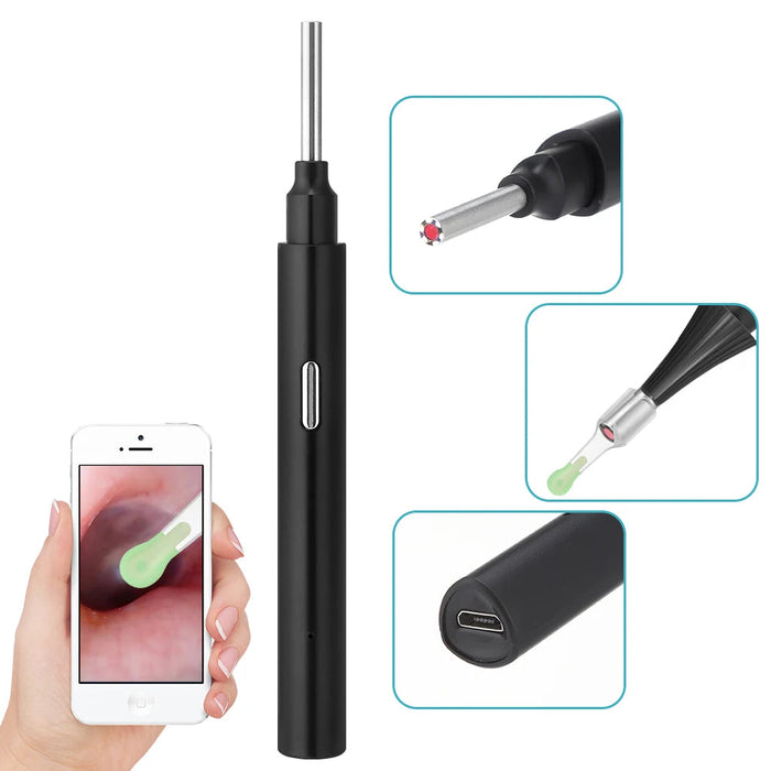 PASTSKY Ear Cleaner Ear Wax Candle Removal Tool WiFi 3.0MP Otoscope Wireless 3.9mm Camera Medical Health Care Oral Inspection