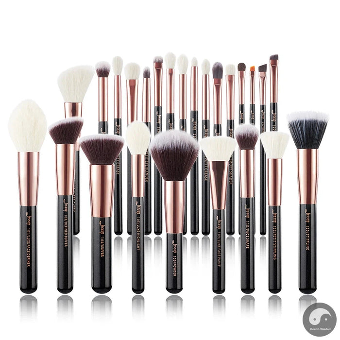 Perfect 25pcs Professional Makeup Brushes set Make up Brush Tools kit Foundation set Powder Blushes Beauty Pearl White T215