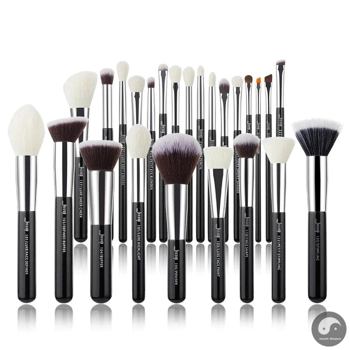 Perfect 25pcs Professional Makeup Brushes set Make up Brush Tools kit Foundation set Powder Blushes Beauty Pearl White T215-Health Wisdom™