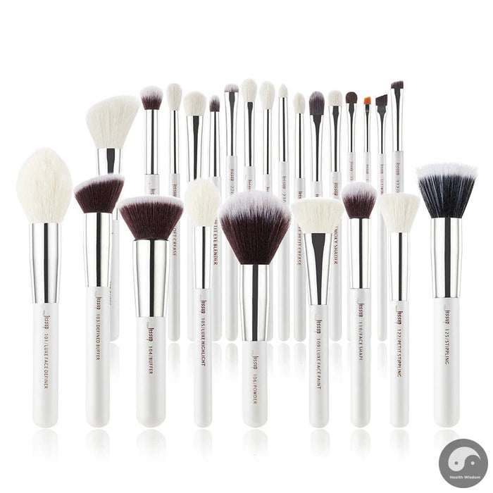 Perfect 25pcs Professional Makeup Brushes set Make up Brush Tools kit Foundation set Powder Blushes Beauty Pearl White T215-Health Wisdom™