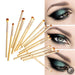 Perfect Bamboo Eye Brushes set, 15pcs Eyeshadow Details Eyeliner Eyebrow Precise shading Blending