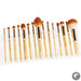Perfect Beauty 15pcs Bamboo Professional Makeup Brushes brush Set Make up Tools kit Foundation Powder cosmetics