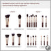 Perfect Brush 20pcs Makeup Brushes Set Natural-Synthetic Foundation Contour Concealer Eyeshadow Eyeliner Pinceaux Maquillage
