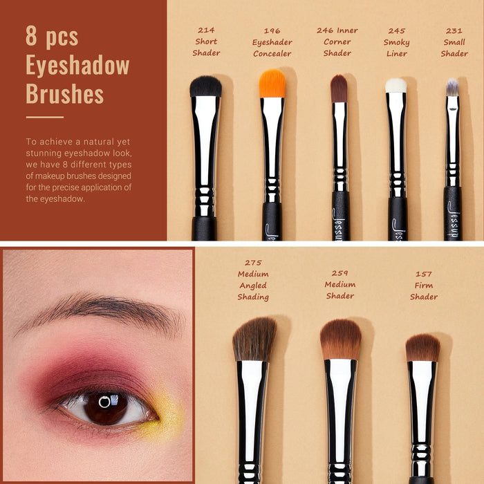 Perfect Eye Makeup Brushes Set,Professional Makeup Brush,Synthetic Eye Blending Brush Eyeshadow Brush Eyebrow Crease Shader T341