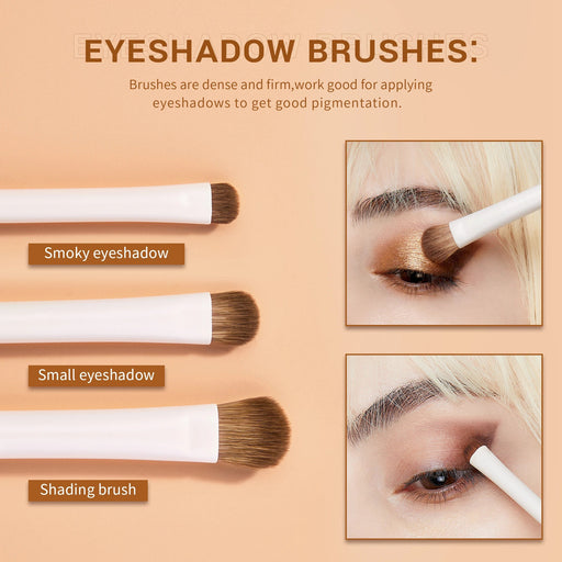 Perfect Eye Makeup Brushes set,10pcs-14PCS Eyeshadow brushes set Eyebrow Eyeliner Blending Concealer Highlighter Brush Light Grey-Health Wisdom™