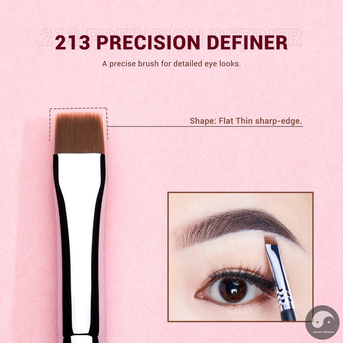 Perfect Eyebrow brushes set,3pcs Pro eyebrow brush,synthetic,brow sculpt/slim flat angled brows brush/precision definer T326-Health Wisdom™
