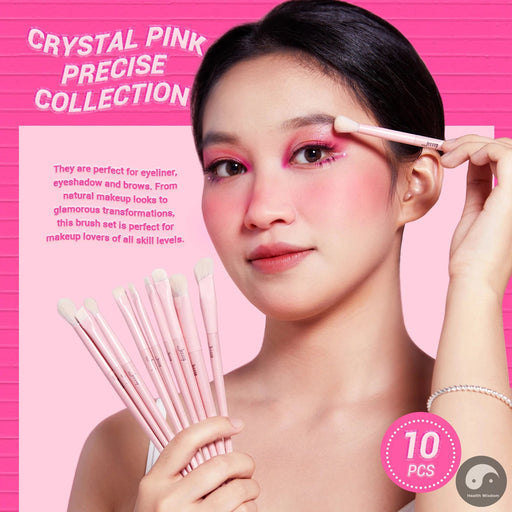 Perfect Eyeshadow Brush Set Pink Eye Makeup Brushes Concealer Brush Premium Vegan Eyeshadow liner Blending Brush for Makeup, T496-Health Wisdom™