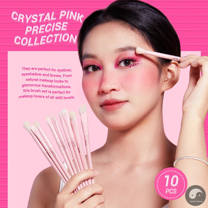 Perfect Eyeshadow Brush Set Pink Eye Makeup Brushes Concealer Brush Premium Vegan Eyeshadow liner Blending Brush for Makeup, T496