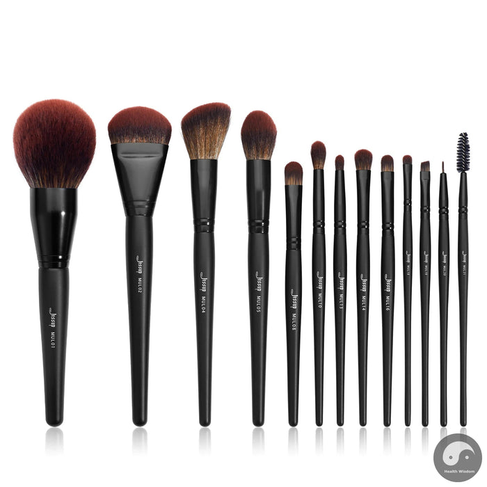 Perfect Makeup Brushes 10-14pc Makeup Brush set Synthetic Foundation Brush Powder Contour Eyeshadow Liner Blending Highlight T329-Health Wisdom™