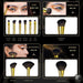 Perfect Makeup Brushes Set 10pcs Basic Powder Eyeshadow Contour Foundation Liner Brow Brush Kit Vintage Golden Synthetic Hair-Health Wisdom™
