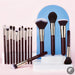 Perfect Makeup Brushes Set 15pcs Professional Makeup Brush Powder Eyeshadow Liner Foundation Blush Blending Zinfandel/Golden-Health Wisdom™