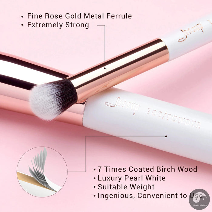 Perfect Makeup Brushes Set 6pcs Makeup Brush Natural-Synthetic Powder Contour Blush Highlighter Blend Concealer Makeup Brush Kits
