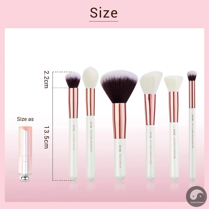 Perfect Makeup Brushes Set 6pcs Makeup Brush Natural-Synthetic Powder Contour Blush Highlighter Blend Concealer Makeup Brush Kits