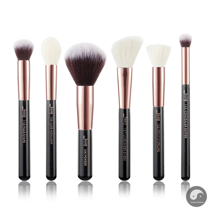 Perfect Makeup Brushes Set 6pcs Makeup Brush Natural-Synthetic Powder Contour Blush Highlighter Blend Concealer Makeup Brush Kits-Health Wisdom™