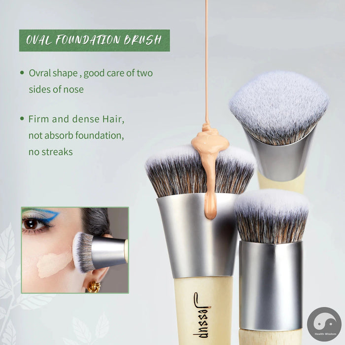 Perfect Makeup Brushes Set Eco-Friendly Premium Synthetic Foundation Powder Angled Concealer Blending Eyeshadow Duo Eyebrow T327