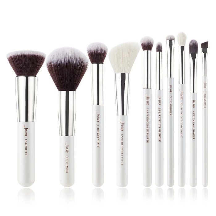 Perfect Makeup Brushes set 10pcs professional Make up Brush Foundation Powder Buffer Cheek Shader Pearl White/ Rose Gold Cosmetic-Health Wisdom™