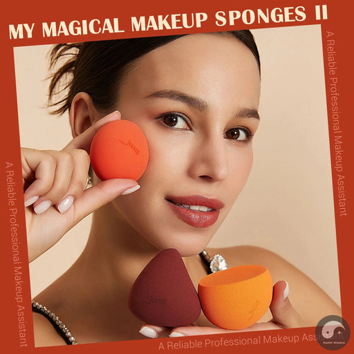 Perfect Makeup Sponges Set, 3pcs Make up Sponges Beauty Foundation Sponge Makeup Blender Wet&Dry Concealer Sponge, SP013-Health Wisdom™