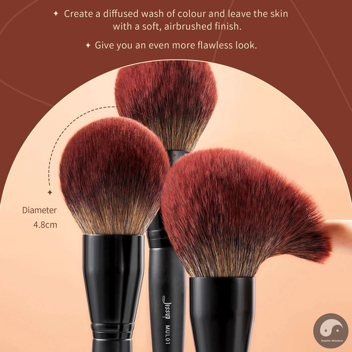 Perfect Powder Brush Makeup Large Finishing Mineral Powder Brush,Vegan Flawlessl Face Brush makeup for Powder&Blush&Bronzer MUL01