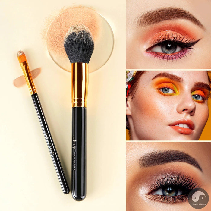 Perfect Pro Makeup Brushes Set Powder Foundation Eyeshadow Eyeliner Blending Lip Make Up Brush Beauty Cosmetics Tools, 15pcs T093-Health Wisdom™