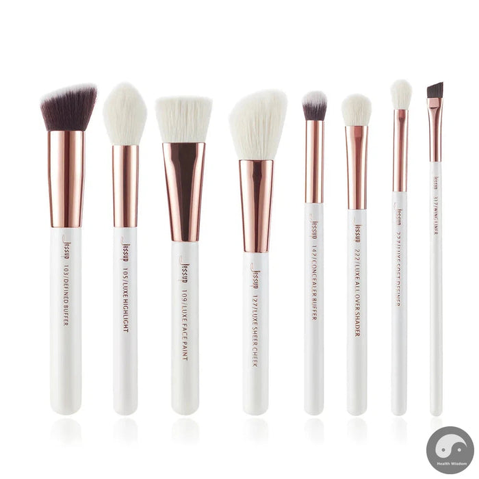 Perfect Professional Makeup brushes set ,6- 25pcs Makeup brush Natural Synthetic Foundation Powder Highlighter Pearl White T215