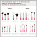 Perfect brushes 25pcs Professional Makeup Brushes Set Foundation Powder Blushes Precision Eyeshadow Eyeliner Eyebrow Rose-carmin-Health Wisdom™