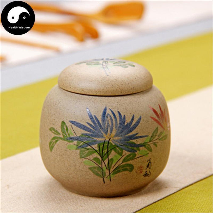 Pottery Loose Leaf Tea Storage 50g 茶叶罐 菊-Health Wisdom™