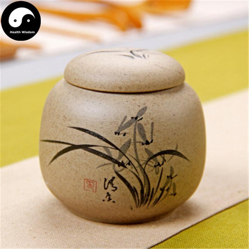Pottery Loose Leaf Tea Storage 50g 茶叶罐 兰-Health Wisdom™