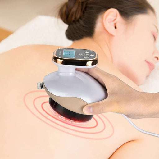 Professional Eletric Suction Cup Therapy Vacuum Body Massager EMS Heating Fat Burning Guasha Anti Celulite Inhalation Massage