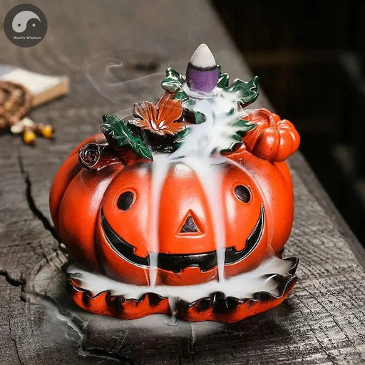 Resin Pumpkin Handicraft Home Ornaments Waterfall Backflow Incense Burner-Health Wisdom™