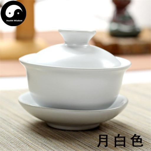 Ru Ceramic Gaiwan Tea Cup 120ml 汝窑盖碗-Health Wisdom™