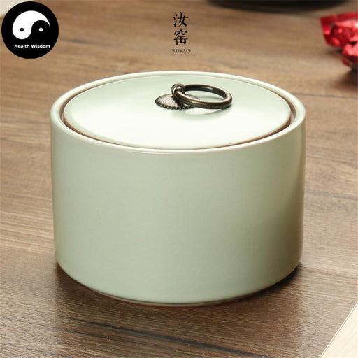 Ru Ceramic Loose Leaf Tea Storage 汝窑 茶叶罐-Health Wisdom™