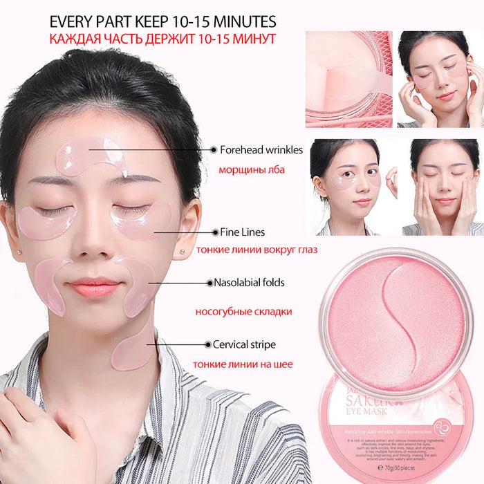 Sakura Skincare Set 24K Gold Facial Products Kit Moisturizing Mask Anti Wrinkles Cream Face Beauty Health Care Product for Women-Health Wisdom™