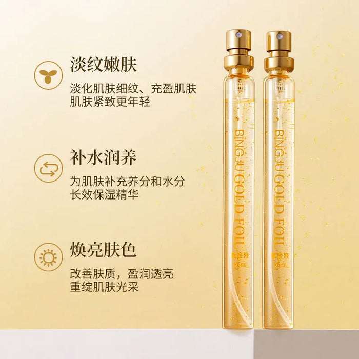 Silk Gold Protein Line Carving Anti Aging Essence Five-pieces Set Serum Firming Fade Fine Wrinkle Skin Care Set