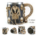 Silver Evil Dragon Resin Stainless Steel Beer Mug 450ml Retro Tankard Horrible Coffee Cup Viking Tea Mug Pub Bar Decor