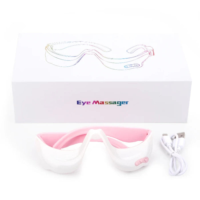 Smart 3D Eye Massager Hot Compress Electric Eyes Care Portable Vibration Eyes Massage Glasses Fatigue Anti Wrinkles Dark Circles
