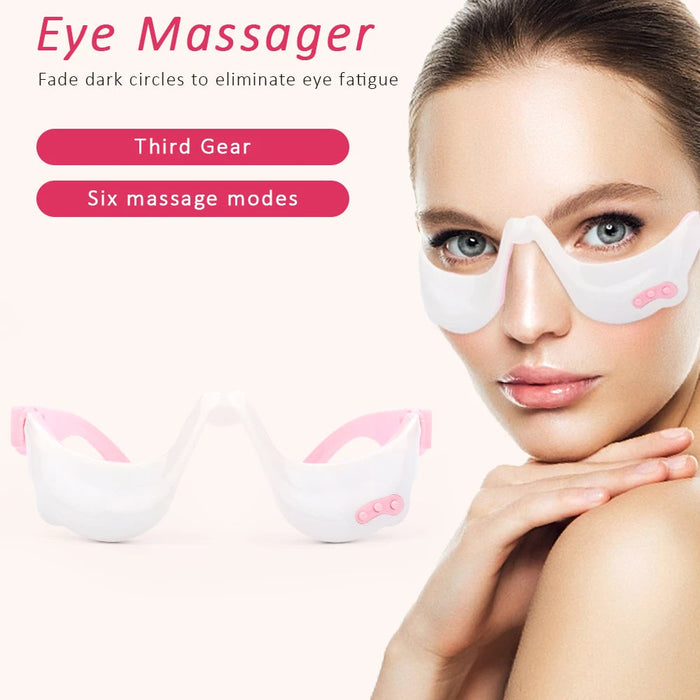 Smart 3D Eye Massager Hot Compress Electric Eyes Care Portable Vibration Eyes Massage Glasses Fatigue Anti Wrinkles Dark Circles