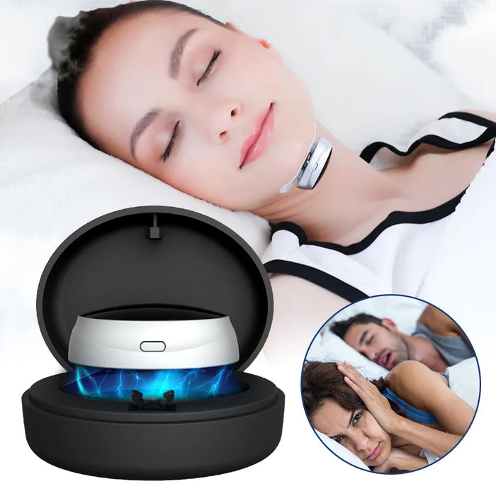 Smart Anti Snoring Device Dual Pulse Muscle Stimulator Stop Snore Relaxation Treatment Health Care Improve Sleeping Effective