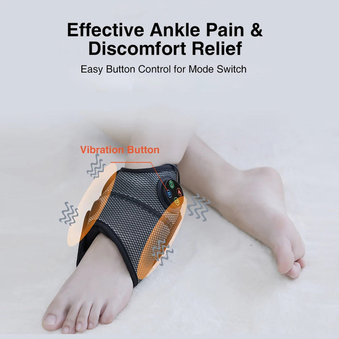 Smart Electric Ankle Massager Pressotherapy Air Pressure Foot Brace Heating Vibration Physiotherapy Pain Relief Pressotherapy