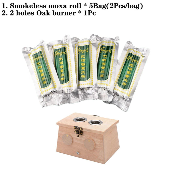 Smokeless Moxa Sticks Wormwood Moxibustion Roll Burner Chinese Medicine Moxas Therapy Acupuncture Massage Warm Uterms Meridian