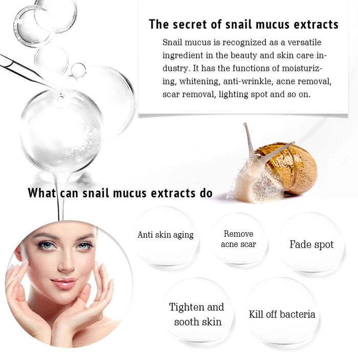 Snail Caviar Hyaluronic Acid Serum For Face Care Beauy Anti Aging Hydrating Moisturizing Wrinkle Removal Facial Serum Skin Care-Health Wisdom™