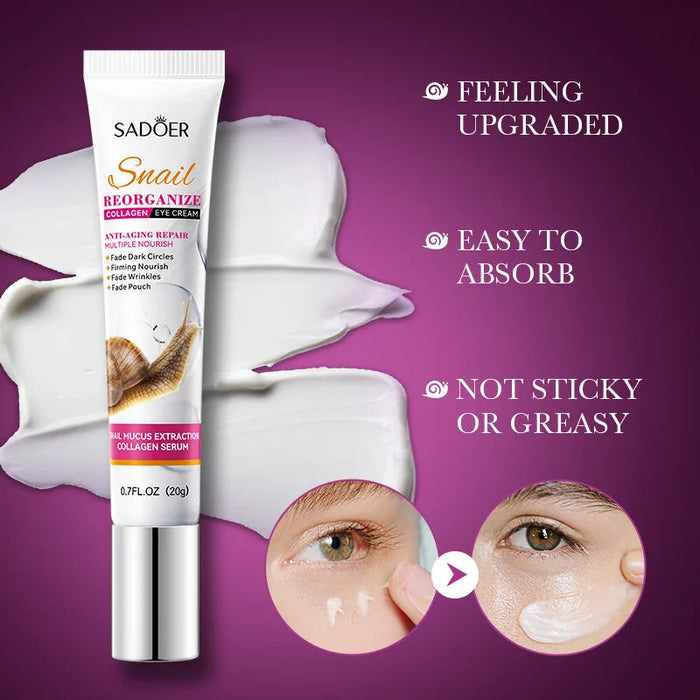 Snail Collagen Eye Cream Anti Dark Circles Eyes Bags Moisturizing Anti Wrinkle Anti-aging Beauty Eyes Skin Care Products-Health Wisdom™